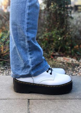 Женские ботинки dr. martens jadon white1 фото