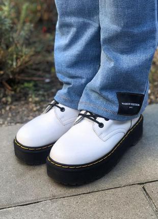 Женские ботинки dr. martens jadon white2 фото