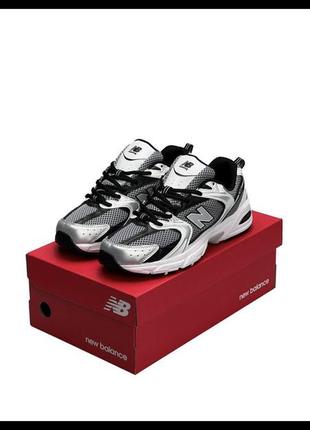 New balance 530 white grey black silver premium