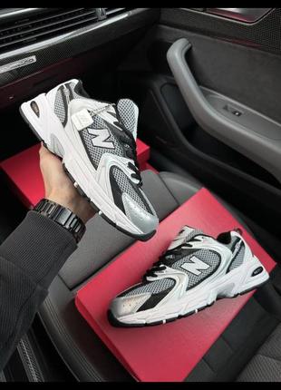 New balance 530 white grey black silver premium