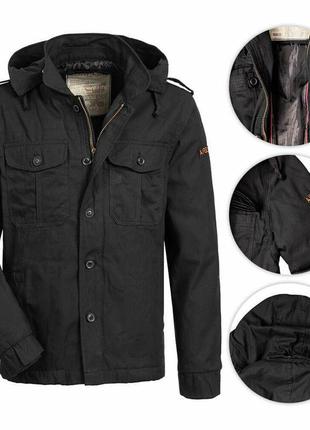 Куртка мужская surplus airborne jacket schwarz черная1 фото