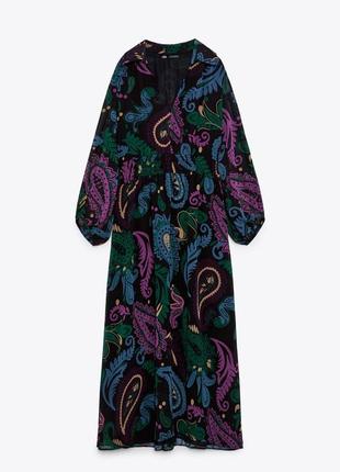 Довга шифонова сукня zara оригінал, нова.6 фото