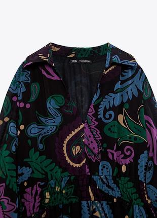 Довга шифонова сукня zara оригінал, нова.3 фото