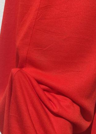 Червоно-гармаче м'яке плаття трапеція з кишенями h&amp;m8 фото