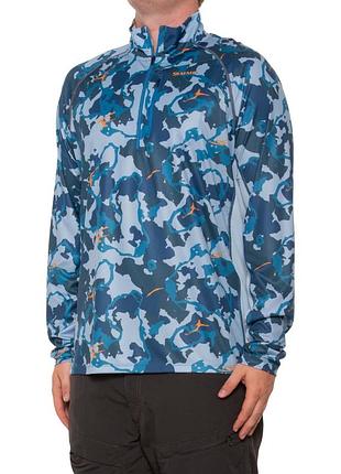 Чоловіча кофта simms challenger solar shirt upf 30 zip neck long sleeve