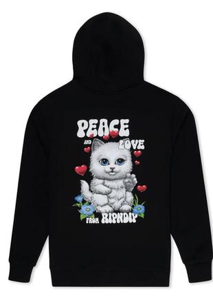Ripndip peace love hoodie кофта худі лого sb skate чорна polar rap (stussy x carhartt x dickies)