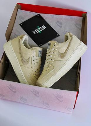 Кросівки nike air force 1 low stussy fossil
