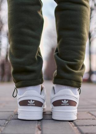 Мужские кроссовки adidas drop step low white brown белые с коричневым6 фото