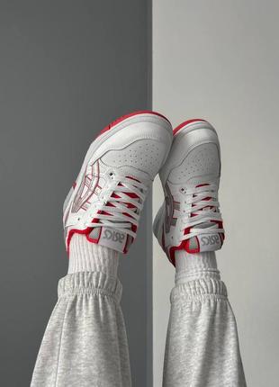 Кроссовки asics ex89 white/red7 фото