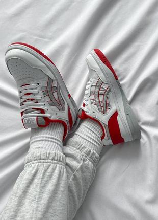 Кроссовки asics ex89 white/red10 фото