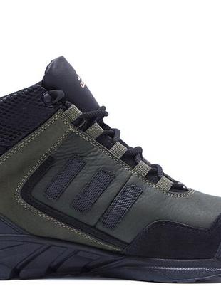 Мужские зимние кожаные ботинки adidas terrex green