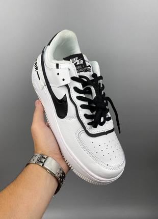 Nike air force 1 shadow black white3 фото