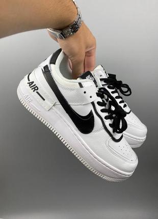Nike air force 1 shadow black white1 фото