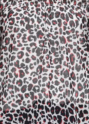 Оригінальна блузка сіточка "yessica" з леопардовим принтом. розмір xl.7 фото