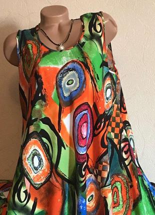 Супер сукня сарафан натуральний штапель 48-62р3 фото