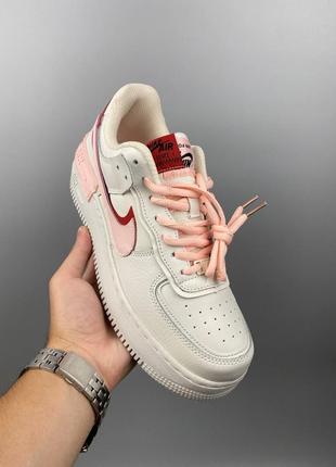 Nike air force 1 shadow milk pink3 фото