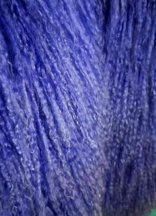 Жилетка колір виражений синій індіго з натуральноно хутра3 фото