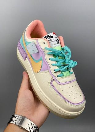 Nike air force 1 shadow beige purple3 фото