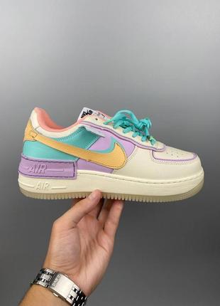 Nike air force 1 shadow beige purple2 фото