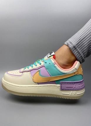 Nike air force 1 shadow beige purple5 фото