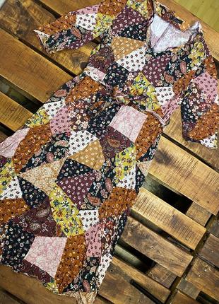 Женское длинное платье в цветочный принт lc waikiki (эл си вайкики лрр идеал оригинал разноцветное)1 фото