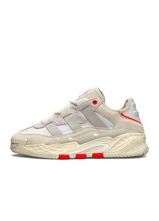 Женские кроссовки адидас adidas niteball  beige orange w1 фото