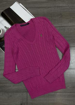 Оригінальний бавовняний светр в коси polo ralph lauren sport cable knit1 фото