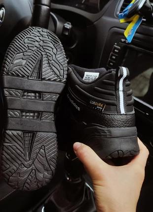 Зимние кроссовки adidas niteball чёрные (мех)5 фото