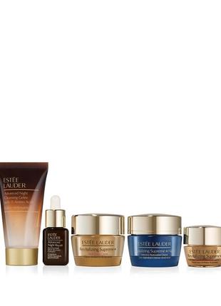 Подарунковий набір люкс! estee lauder glow non-stop skincare gift set сироватка крем4 фото