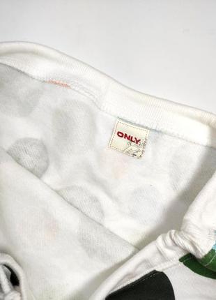 Спідниця жіноча коротка білого кольору в кольрові круги від бренду only m5 фото