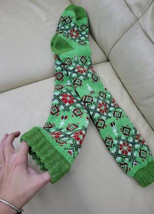 Теплые вязаные носочки,гетри длинные, новоразбавляемые2 фото