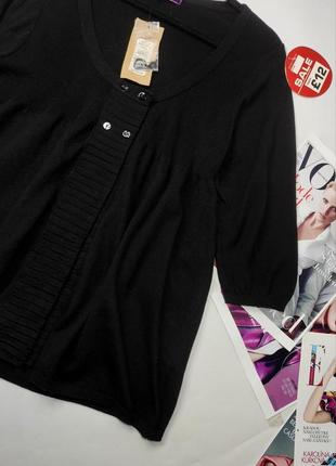 Джемпер жіночий чорний з короткими рукавами від бренду river island l xl3 фото