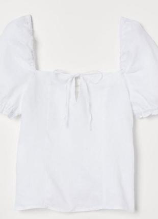 Женский льняной топ h&amp;m