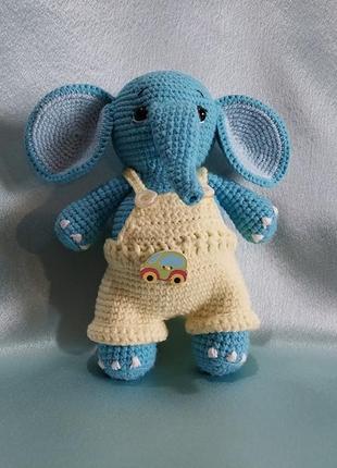 Слон, м'яка іграшка слон в українських тонах5 фото