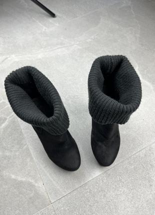 Туфлі на підборах замшеві утеплені на каблуках2 фото