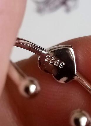 Серебряное кольцо "романтическое сердечко"10 фото