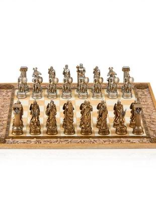 Набор шахмат "греция", белая доска, 43,3х43,3 см2 фото