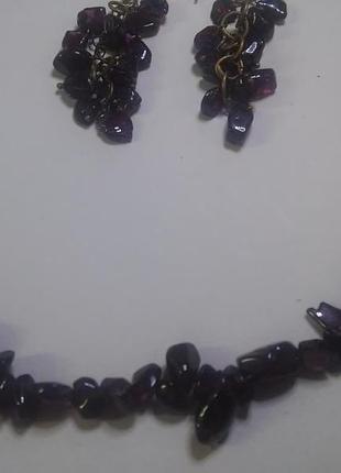 Набір намиста і сережки срср ( гранати )