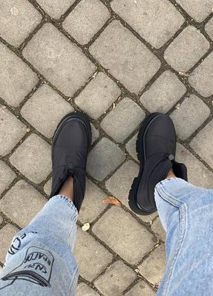 Дутики женские зимние черные ботинки9 фото