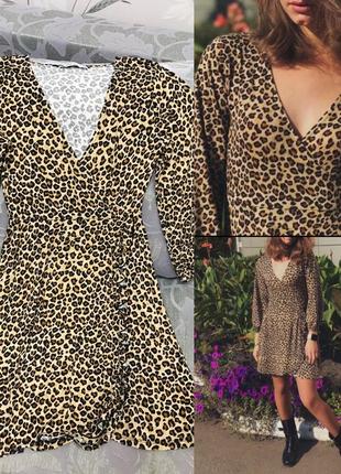 Сукня pull&bear в леопардовий принт