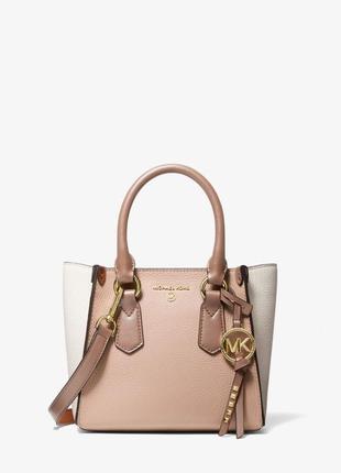 Сумка michael kors kris small color-block pebbled leather satchel оригинал