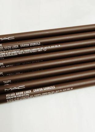 Mac crayon &amp; veluxe brow liner олівець тауповий для брів