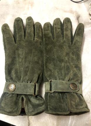 Мужские замшевые тёплые перчатки