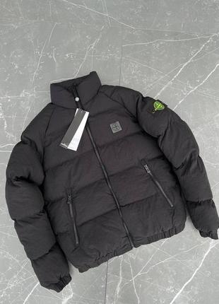 Куртка зимня stone island чорна