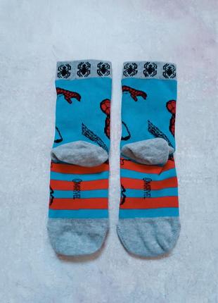 Шкарпетки дитячі демісезонні зі спайдерменом подвійний трикотаж розмір 8,5-12 (25-29)2 фото