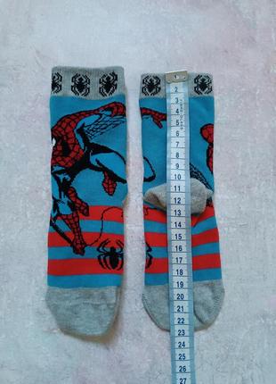 Шкарпетки дитячі демісезонні зі спайдерменом подвійний трикотаж розмір 8,5-12 (25-29)5 фото