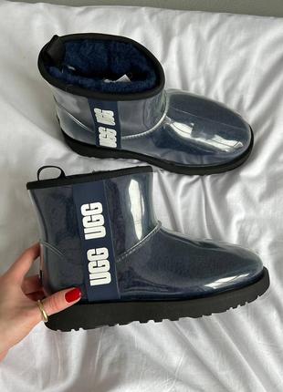 Жіночі уггі ugg classic clear mini dark blue8 фото