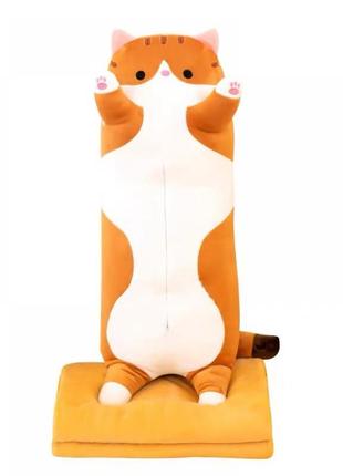 Дитячий плед-іграшка кіт-батон 58 см рудий
