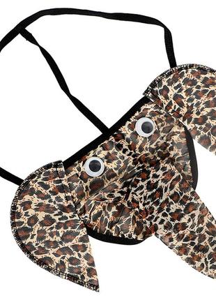 Эротические трусы стринги трусики мужские леопардовые слоник 4. сексуальное белье