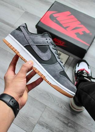 Кроссовки nike sb dunk low black-silver